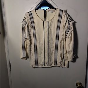 Cotton fringe sweater